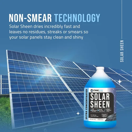 Vista 4 de Limpiador de paneles solares de 1 galón (hace 18.06 oz) - Solución de limpieza súper concentrada para vidrio, metal, madera y plástico - Elimina