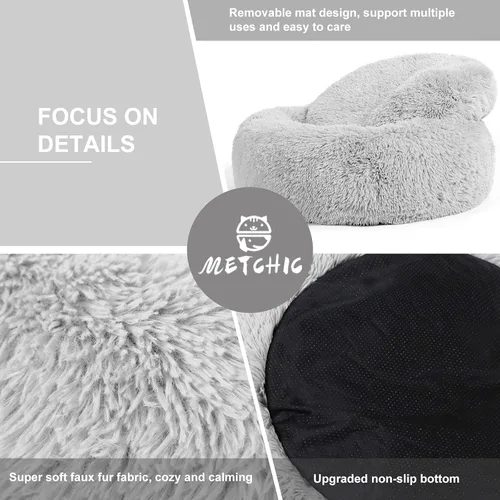 Vista 2 de Camas calmantes para perros grandes, camas para perros con ansiedad, camas para perros medianos, camas para perros pequeños, 24 pulgadas