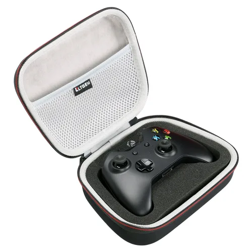 Vista 9 de LTGEM EVA Hard Case for Xbox OneXbox One SXbox One X Controller, Mesh Pocket Fits Plug & Cables - Travel Carrying Portable Storage Bag