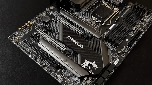 Vista 7 de MSI MPG Z490 - Placa base para juegos WiFi de carbono