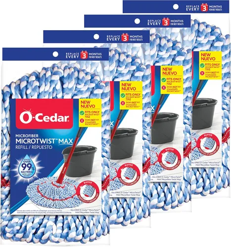 Vista 9 de O-Cedar Repuesto genuino de cabezal de trapeador giratorio MicroTwist MAX Lavable a máquina Reutilizable Repuesto de microfibra Elimina