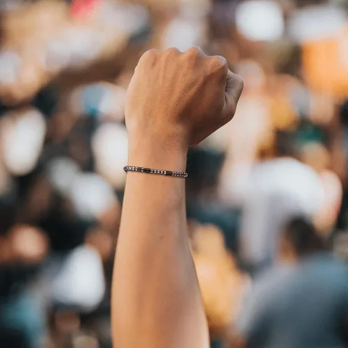 Vista 4 de Pulsera inspiradora de código Morse para el Día de la Madre, cumpleaños, cumpleaños, mamá, madre, padre, hija, tía, abuela, joyería con cuentas