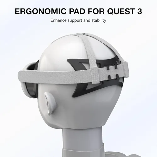 Vista 2 de VR Head Strap Pad for Meta Quest 3 Headset Accessories, TPU Head Strap Cushion for Oculus Quest 3 Original Head Strap, Bracket for The Back of The