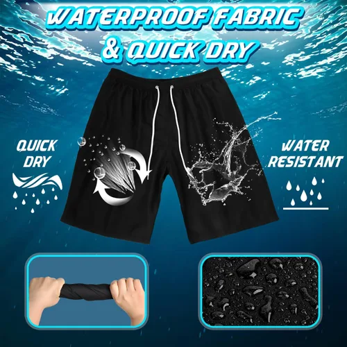 Vista 3 de Traje de baño para hombre, de secado rápido, con forro de malla, divertido traje de baño