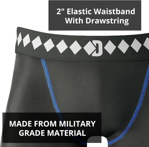 Vista 4 de Diamond MMA Compression Short Built-in Jock Strap & Athletic Cup Groin Protection System