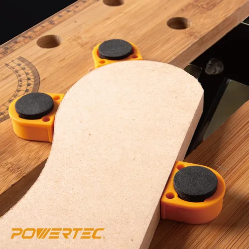 Vista 6 de POWERTEC 71188 - 4 perros de banco para agujero de perro de 3/4 pulgadas, con inserto de EVA, herramienta de carpintería para banco de trabajo, mesa