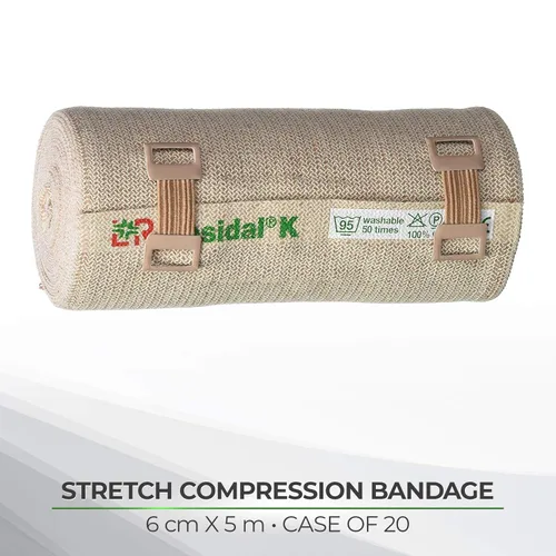 Vista 3 de Lohmann & Rauscher Rosidal K Vendaje de Compresión de Estiramiento Corto, Para Uso en el Manejo de Linfedema Agudo y Crónico, Edema e Insuficiencia