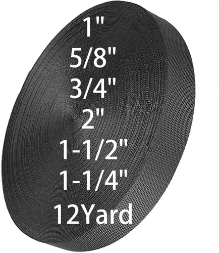 Vista 7 de Correa de nailon de 5/8" 3/4" 1" 1-1/4" 1-1/2" 2" ancho, correa de cincha pesada 1 pulgada 12 yardas, correas de nailon para reparación de equipos