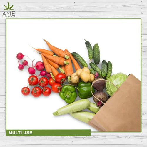 Vista 3 de AME D'ESSENCE Bolsas de papel kraft marrón con asas, reutilizables, gran bolsa de regalo, bolsas de compras reciclables, tamaño mediano, 10.0