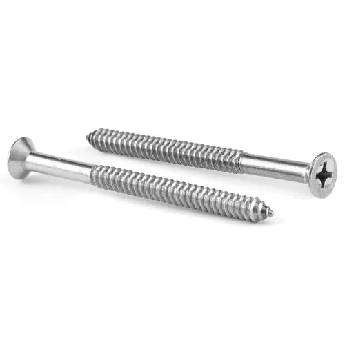 Vista 15 de Tornillos para madera #14 x 1 pulgada, 100 tornillos de acero inoxidable 18-8 (304), cabeza plana, tornillos de yeso autorroscantes rápidos Phillips