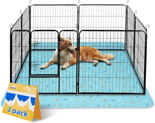 Vista 9 de Sunheir - Almohadillas lavables reutilizables para orina perros y entrenar mascotas, diseñadas para parques de juegos interiores, impermeables