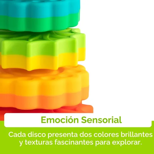 Vista 7 de Fat Brain Toys SpinAgain, juguetes para apilar y girar para bebés y niños pequeños de 1 año o más