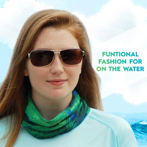 Vista 5 de Bandana multifuncional Flying Fisherman, para la cabeza, máscara protectora UV y polaina, 12 maneras de llevar, talla única