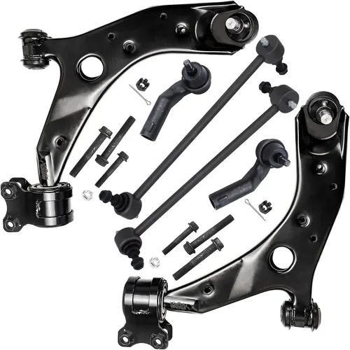Vista 242 de Detroit Axle - Kit de extremo delantero RWD para Chrysler 300 Dodge Charge Challenger 2011-2019, 2 brazos de control inferiores traseros 2 rótulas