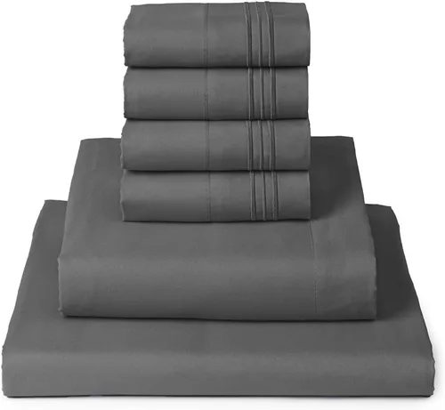 Vista 32 de Mellanni - Juego de sábanas individual de 4 piezas de la colección icónica, (incluyendo 2 fundas de almohada), bolsillo profundo de 16 pulgadas