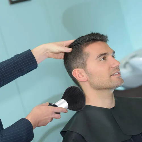 Vista 6 de Patelai 3 piezas de cepillo de peluquero para cortar y limpiar el cabello, plumero de cuello grande con mango de plástico para barrer el cabello