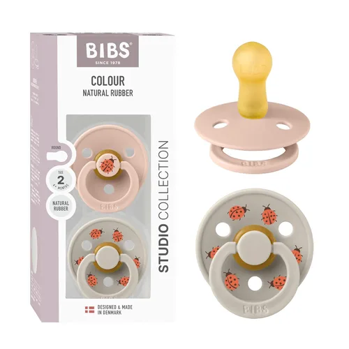 Vista 44 de BIBS - Chupetes de bebé, juego de 2 Studio Chupete redondo con tetina de goma natural sin BPA Chupete de látex libre de BPA Fabricado