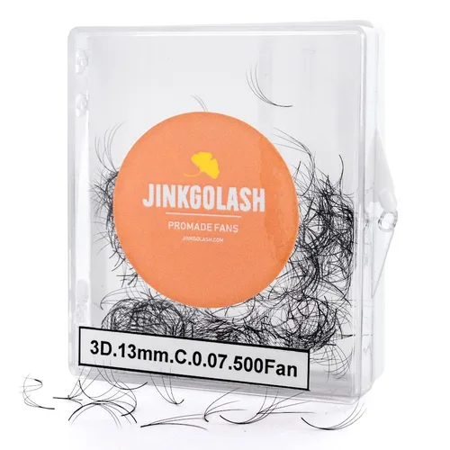 Vista 14 de 500 extensiones de pestañas Promade de 3D a 16D, abanicos de pestañas sueltas de 0.03/0.05/0.003 in de grosor, pestañas rizadas C D, longitud