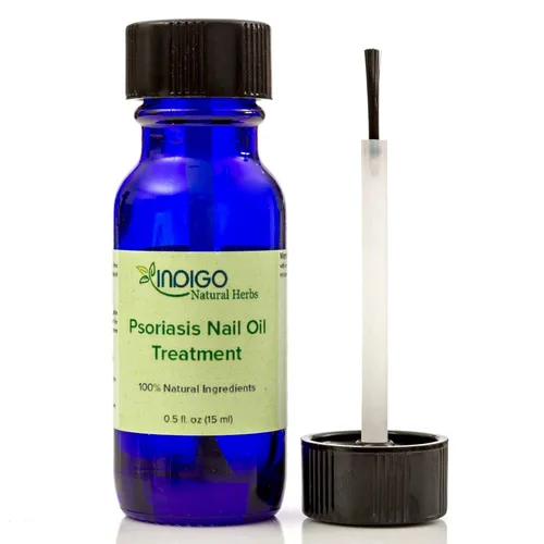 Vista 8 de Cuidado del aceite de uñas para psoriasis de hierbas naturales índigo. Uñas de los pies, uñas de las manos, cuidado de la piel. Alivio