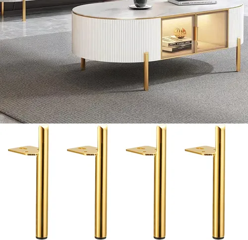Vista 11 de Juego de 4 patas para muebles de 5 pulgadas, patas de sofá de metal resistente para mesa auxiliar, sofá, cómoda, mueble de armario, soporte de TV