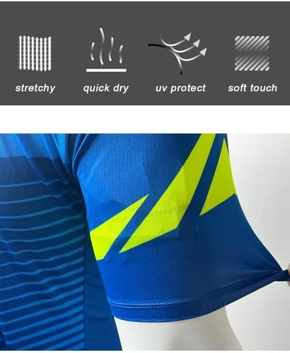 Vista 4 de Men's Cycling Jersey Short Sleeve Moisture Wicking Tops