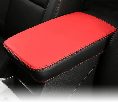 Vista 20 de Great-luck Funda de cuero para consola central con protector de reposabrazos y accesorios (costuras negras) para Nissan Rogue