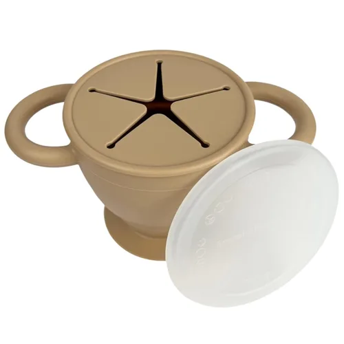 Vista 10 de BraveJusticeKidsCo. - Snack Attack II Cup - Contenedor de bocadillos de silicona plegable, recipiente para snacks para bebés y niños pequeños