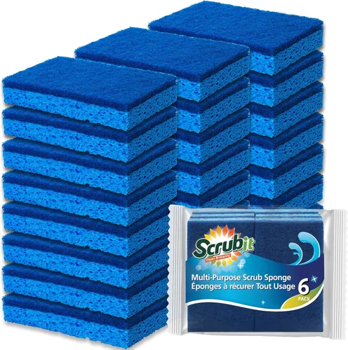 Vista 11 de Scrubit Esponjas de limpieza antiarañazos - Esponja para platos ideal para lavar cocina, platos, baño y más - Esponja para lavar platos junto con un