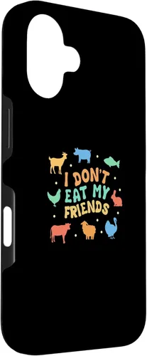 Vista 3 de Goat Pig Fish Friends Design for Vegan People Case for iPhone 16