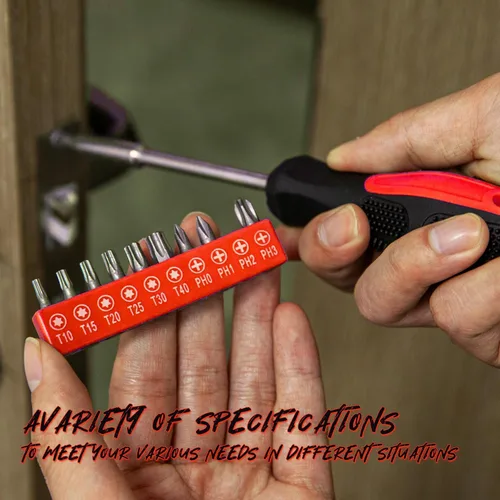 Vista 5 de CARTMAN - Juego de herramientas de 39 piezas, kit general para el hogar con caja de herramientas de plástico, estuche de almacenamiento, con Rojo