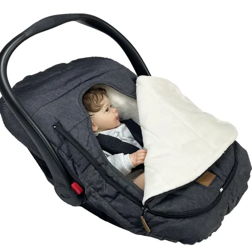 Vista 7 de funlife Juego de Fundas de Asiento de Coche Universales Impermeables Premium 4 en 1 Anti-Viento para Bebés con Bolsa de Banderines de Asiento