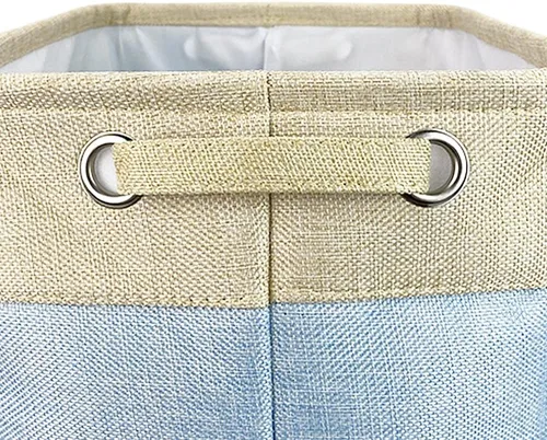 Vista 5 de Cesta de almacenamiento plegable personalizada con un bonito perro Bulldog francés, plegable de tela resistente, cubo de almacenamiento