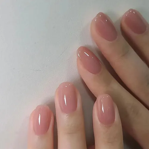 Vista 15 de Uñas postizas a presión degradadas con purpurina de longitud corta, uñas postizas en forma de ataúd con diseño de hojas de corazón, 24 uñas postizas