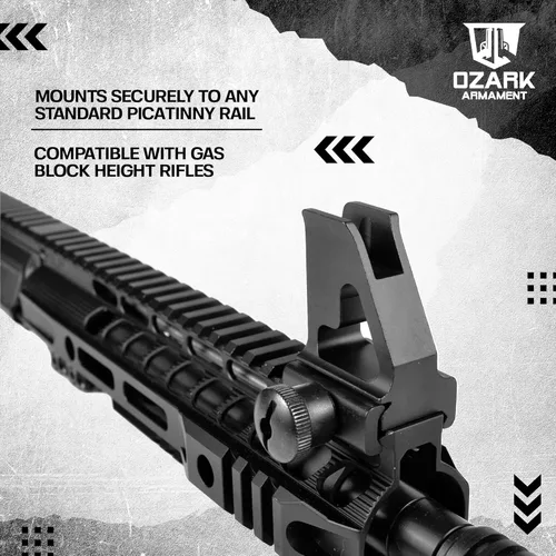 Vista 3 de OZARK ARMAMENT A2 Front Sight - Fixed Iron Sights - All Metal Rifle Sights - Gun Sights Designed to Mount on Picatinny Iron Sight Rail