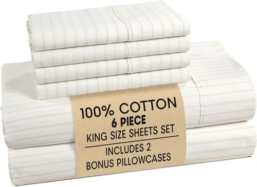 Vista 16 de Casa Platino Juego de sábanas Twin – Sábanas Twin 100% algodón con 2 fundas de almohada, sensación ligera y ajuste seguro, tejido percal crujiente