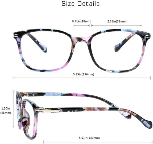 Vista 3 de VisionGlobal Gafas de bloqueo de luz azul antivaho para mujer, antifatiga ocular, lectura de computadora, gafas de TV Fw_rosa