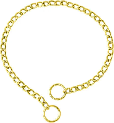 Vista 2 de WePet Collar de cadena para perro, collar deslizante de metal, collar de estrangulador resistente, para entrenamiento, control, eslabones cubanos