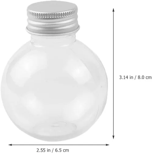Vista 6 de Hemoton 50pcs bulbos botellas de bebida tapa de botella de leche jugo de plástico para bebidas de sellado de bebidas frías contenedores