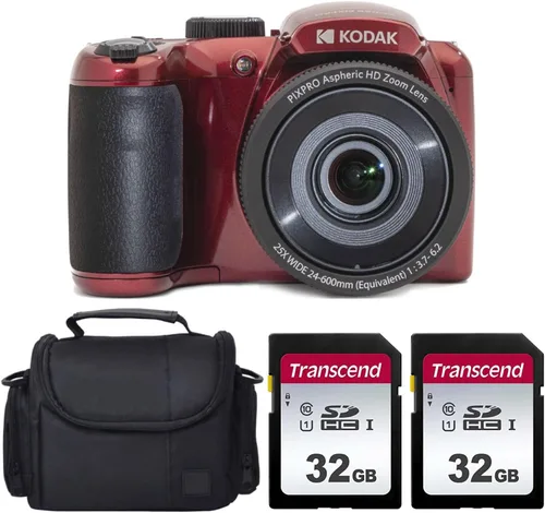 Vista 6 de Kodak PIXPRO AZ255 Cámara digital + tarjeta de memoria de 32 GB (2) + cámara digital/estuche de video (negro)