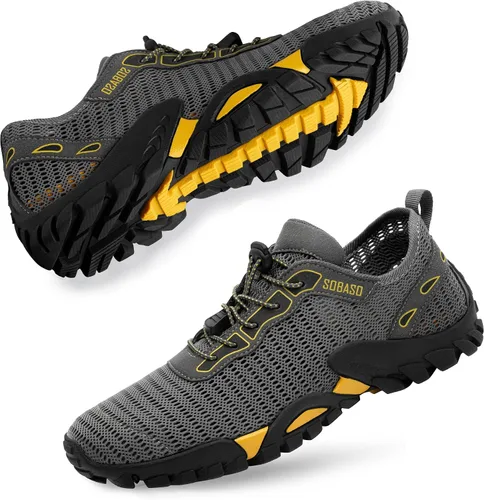 SOBASO Zapatos de senderismo acuático para hombres y mujeres, secado rápido, río, playa, natación, piscina, lago, buceo, surf, pesca