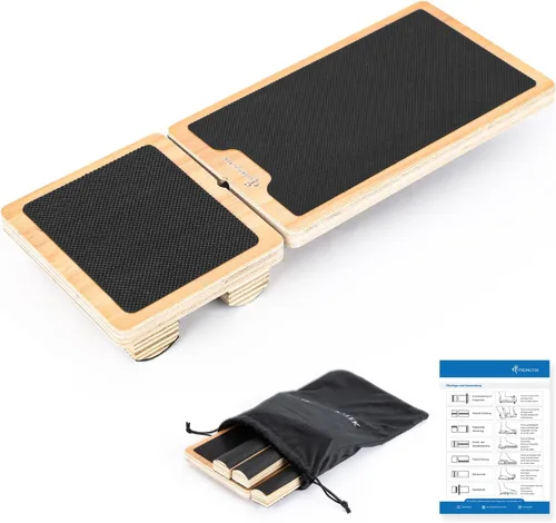 StrongTek Single-Leg Balance Board for Foot & Ankle Strengthening, Rehab & Stability Training, Non-Slip Wood Design for Sprained Ankles, Plantar