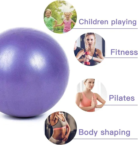 Vista 3 de Mini Yoga Balls 9 Inch Exercise Pilates Therapy Balance Micropore Ball Barre Equipment for Home Stability Training Physical Core Training