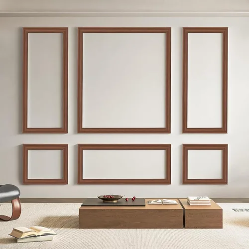 Vista 18 de Art3d - Juego de 6 molduras precortadas para pared, paneles de revestimiento para montar, para interior, sala de estar, dormitorio, se instalan