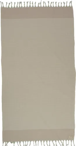Vista 6 de Bersuse Hierapolis XL - Manta turca 100% algodón, 60 x 95 pulgadas, color beige