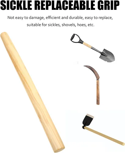 Vista 5 de Manijas de madera de repuesto para pala, mango antideslizante, mango de madera dura, 4 uds