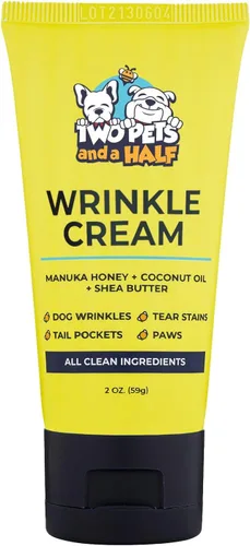 Pasta para Bulldogs Wrinkle 2oz – Crema antiarrugas para perros, Bulldog inglés, Frenchie, Pug – Limpia erupciones cutáneas, bolsillos en la cola,