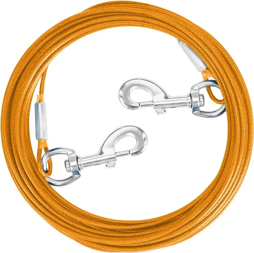 Vista 17 de Cable de Amarre para Perros, 10/20/30/50/100 Pies, Correas para Perros a Prueba de Mordidas para el Patio, Cable de Amarre Resistente para Perros