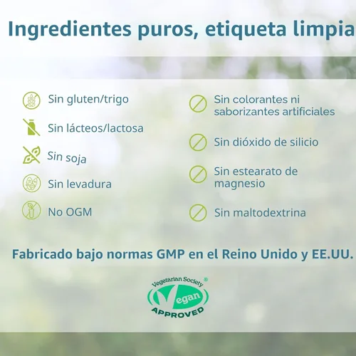 Vista 5 de Super B-Complex - Complejo B metilado de liberación sostenida y vitamina C, folato y metilcobalamina, vegano, 60 tabletas pequeñas