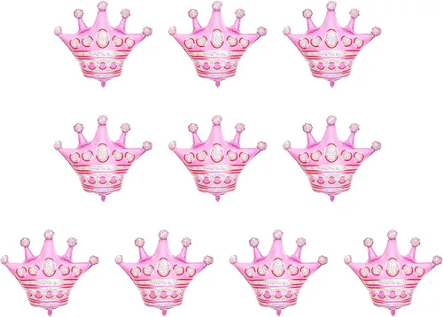 Vista 4 de 10 globos de corona de papel de aluminio grandes de 30 pulgadas, globos de corona de helio para decoraciones de cumpleaños, bodas y fiestas (negro)