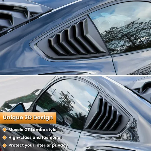 Vista 3 de Escobilas para ventana lateral para Ford Mustang 2015 2016 2017 2018 2019 2020 2021 2022 2023, cubierta para parabrisas con protección solar